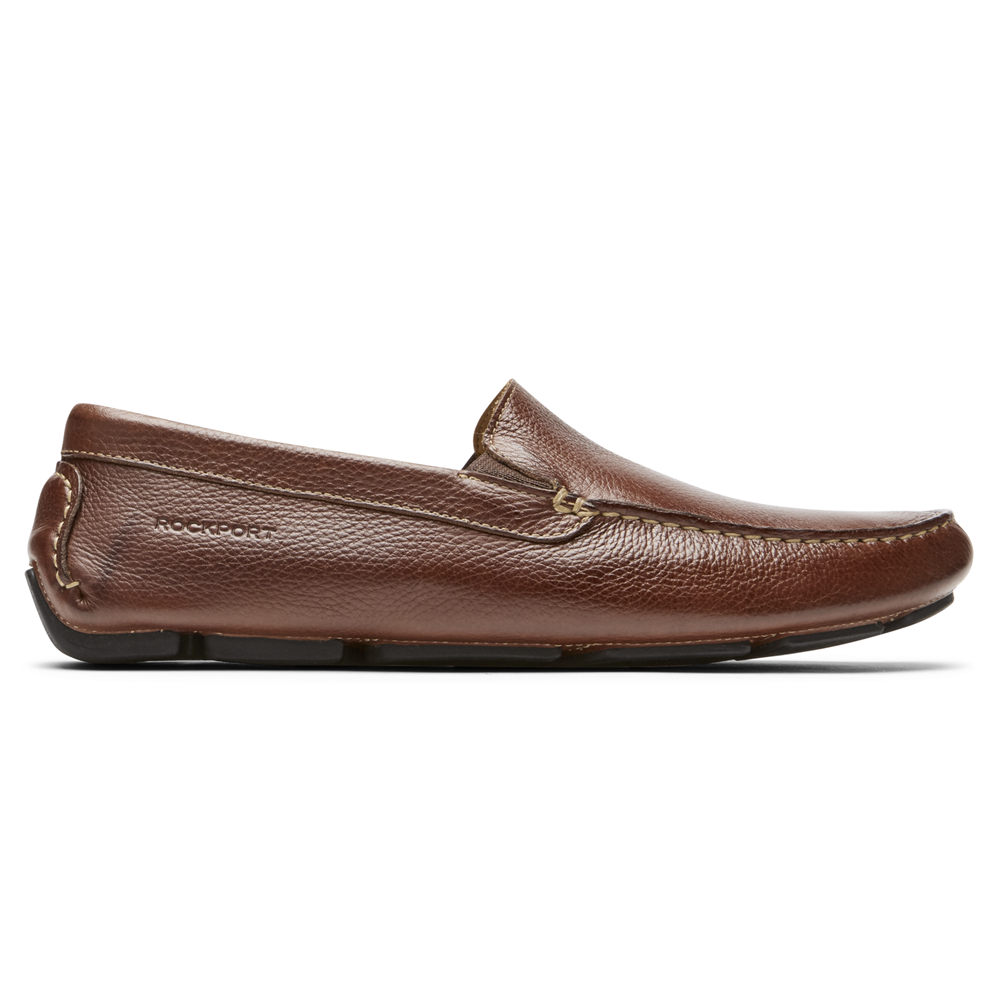 Rockport Mens Boat Shoes Brown - Rhyder Venetian - UK 089-IFSTDB